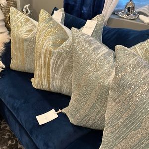 Set of 4 Callisto Home beaded pillows